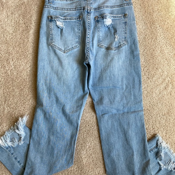 Women’s ripped high rise slim straight jeans - Picture 3 of 5